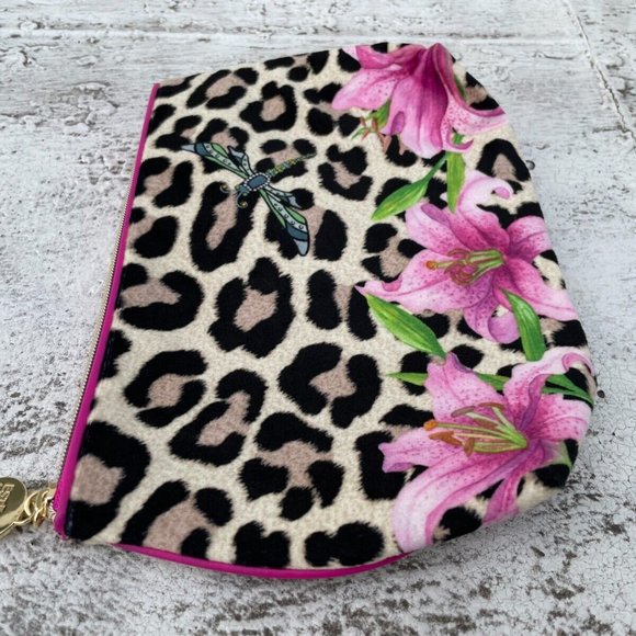 ESTEE Lauder Make Up Pouch Bag Dragonfly Multi Color Print Purse Cosmetic Bag - Picture 5 of 9